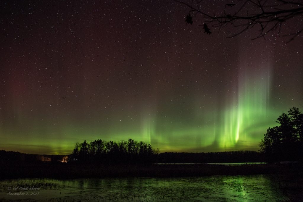 Auroras boreales captadas desde Wisconsin, Estados Unidos