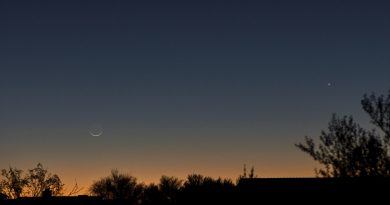 Foto de la Luna y Venus tomada desde Arizona, Estados Unidos