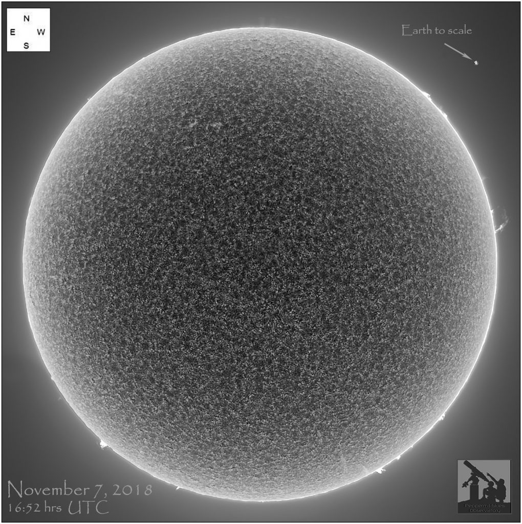 Imagen del Sol tomada el 7 de noviembre en H-alfa