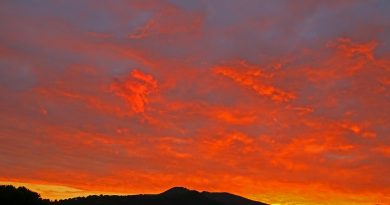 Imagen del atardecer tomada desde Arenys de Munt, Barcelona