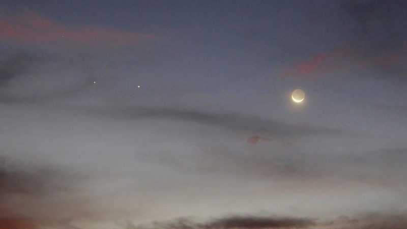 Antares, Mercurio y la Luna fotografiados desde Zimbabue (9-noviembre)