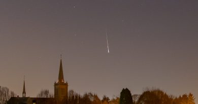 Leónida fotografiada sobre Heeswijk-Dinther, Países Bajos