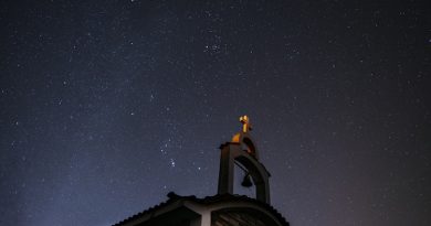 La constelación de Orión fotografiada desde Kavala, Grecia
