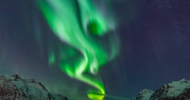 Auroras boreales fotografiadas desde Tromsø, Noruega
