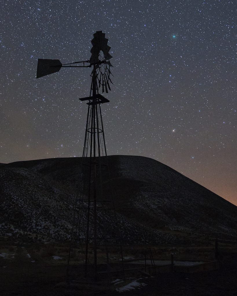 Imagen del Cometa 46P/Wirtanen tomada desde Nevada, Estados Unidos