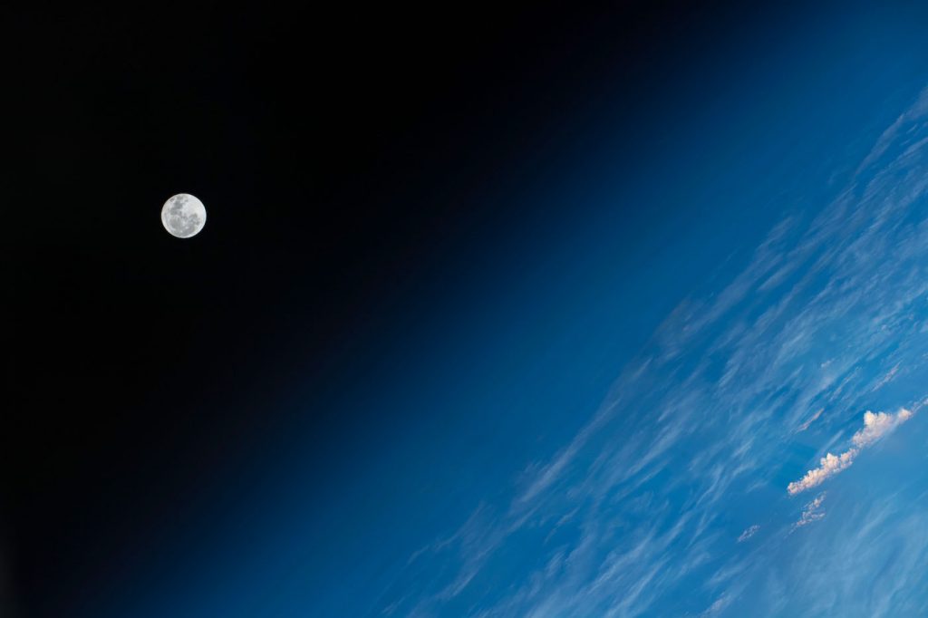 La Luna fotografiada desde la Estación Espacial Internacional