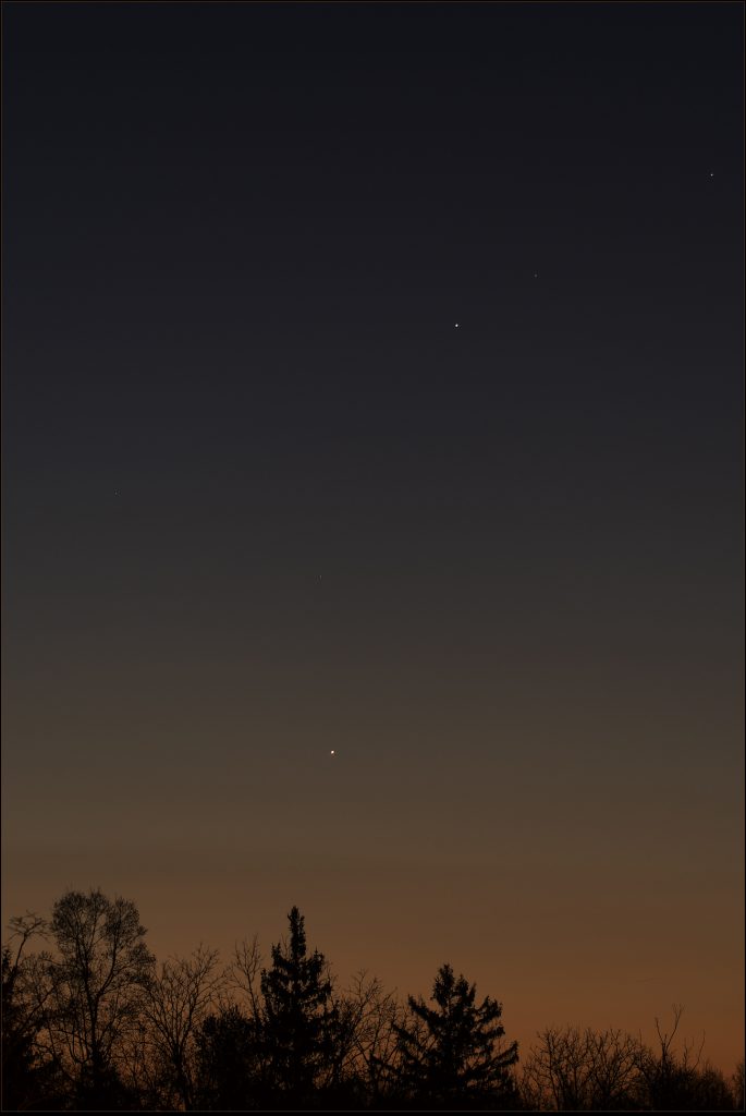 Foto de Júpiter tomada al amanecer en Ohio, Estados Unidos