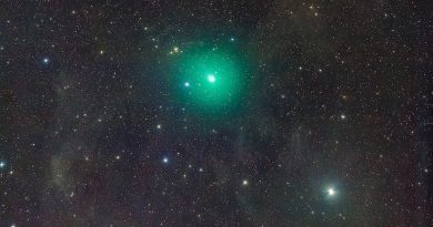 Imagen del Cometa 46P/Wirtanen y la estrella Omicron Ursae Majoris