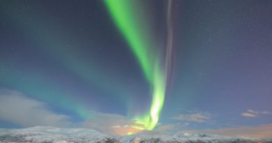 Auroras boreales fotografiadas desde Tromsø, Noruega
