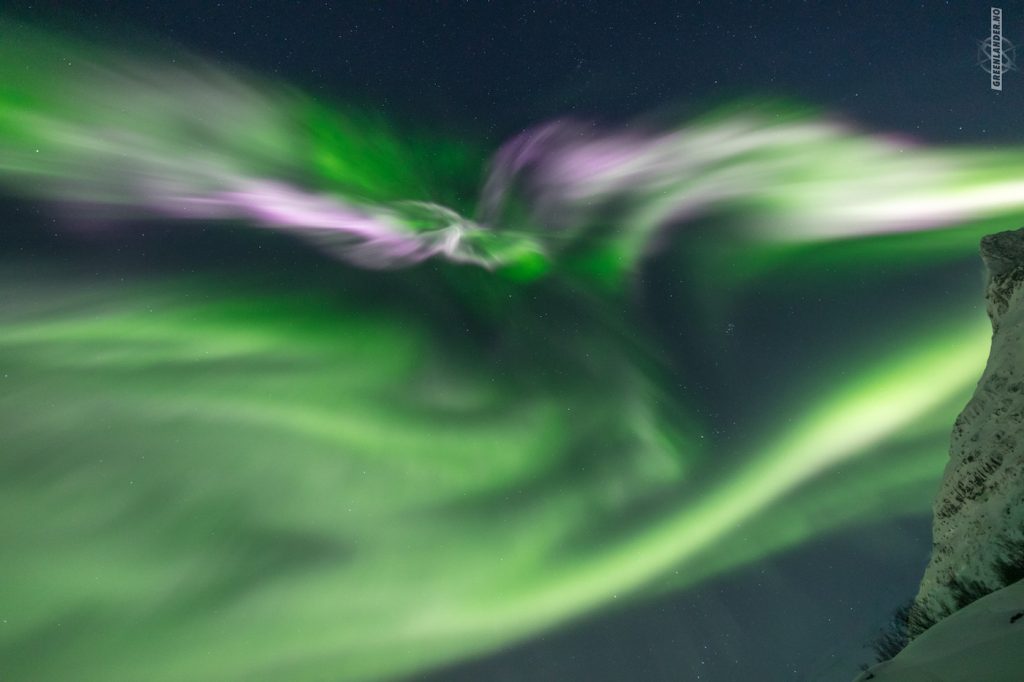 Auroras boreales fotografiadas desde Tromsø, Noruega