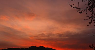Fotografía del atardecer tomada desde Arenys de Munt, Barcelona