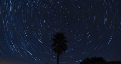Imagen de rastro de estrellas tomada desde Arenys de Munt, Barcelona
