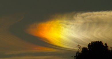 Parhelio fotografiado desde Carolina del Norte, Estados Unidos