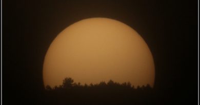 La puesta de Sol fotografiada desde Bursa, Turquía