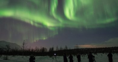 Auroras boreales fotografiadas desde el norte de Suecia