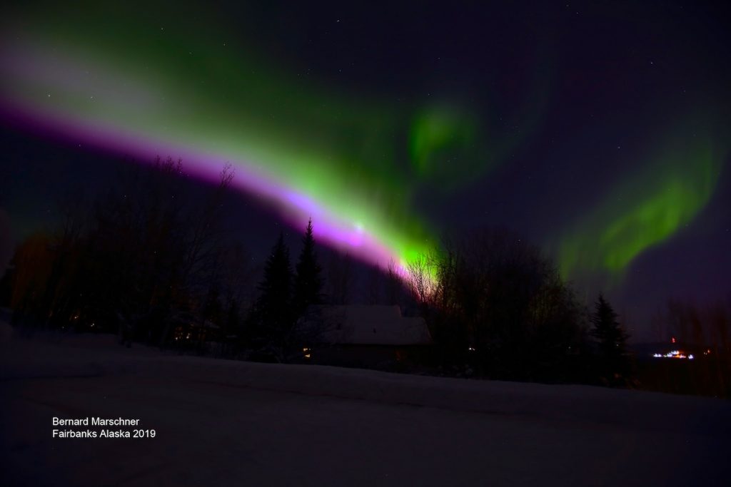 Auroras boreales fotografiadas desde Fairbanks, Alaska