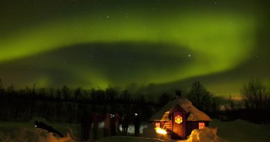 Auroras boreales fotografiadas desde Troms, Noruega