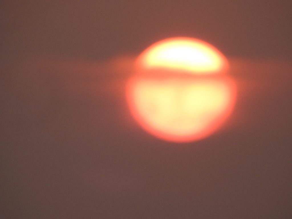 Imagen del Sol tomada desde Trivandrum, India