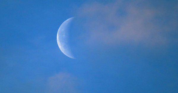 La Luna fotografiada desde Arenys de Munt, Barcelona
