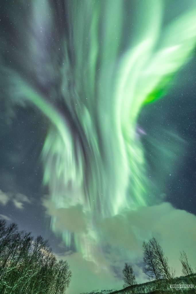 Auroras boreales fotografiadas desde Tromsø, Noruega