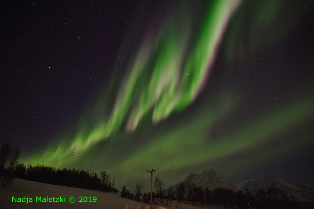 Auroras boreales fotografiadas desde Lyngen, Noruega