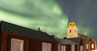 Auroras boreales fotografiadas desde Luleå, Suecia