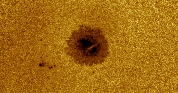 Fotografía de la región activa 2738 tomada desde Florida, Estados Unidos