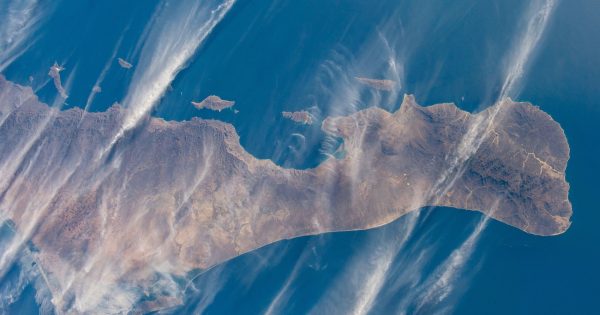 Imagen de la Península de Baja California tomada desde la ISS