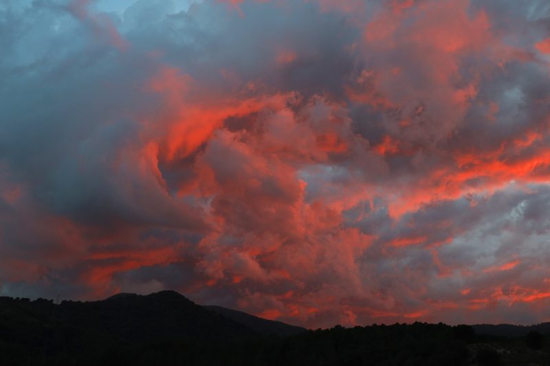 El atardecer captado desde Arenys de Munt, Barcelona