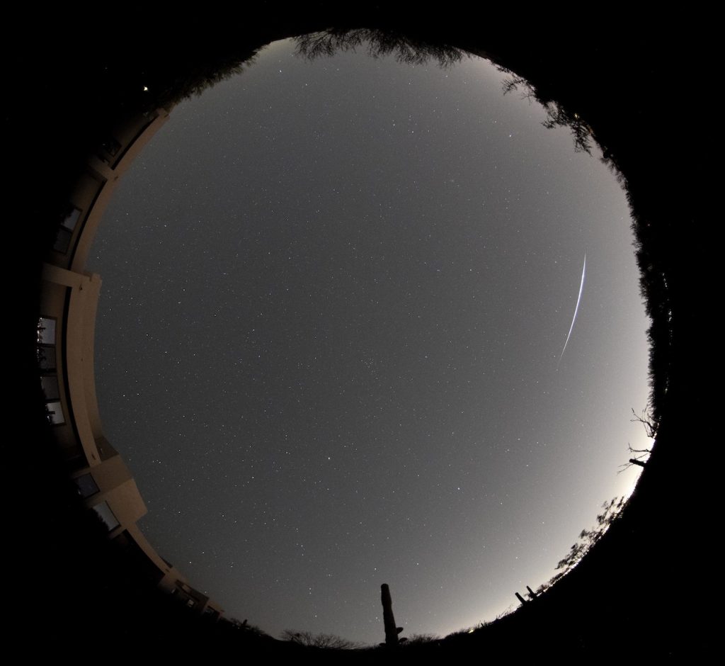 Meteoro fotografiado desde Arizona, Estados Unidos