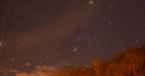 La constelación de Orión fotografiada desde Kentucky, Estados Unidos