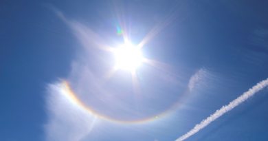 Halo solar captado desde Serres, Francia