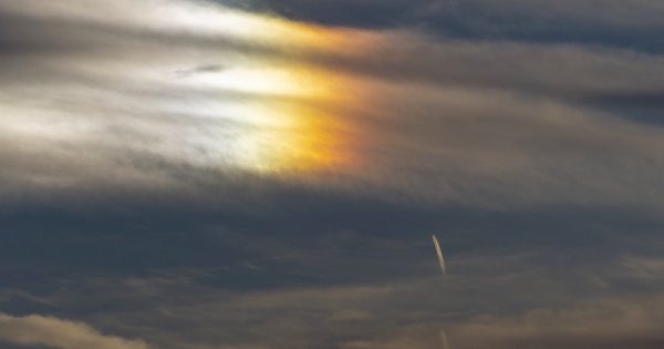 Imagen de un parhelio captado en Norfolk, Inglaterra