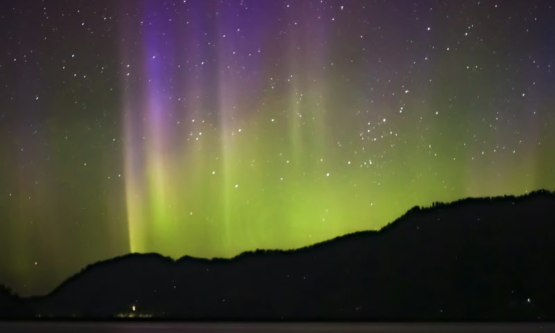 Auroras boreales fotografiadas desde Idaho, Estados Unidos