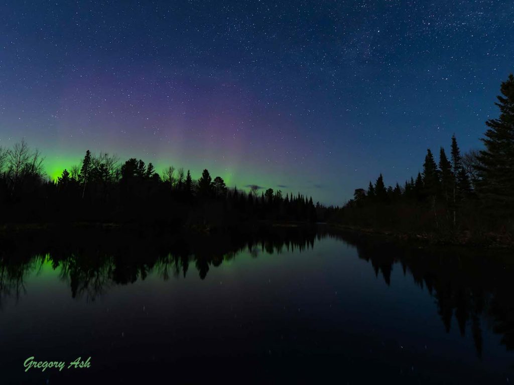 Auroras boreales fotografiadas desde Minnesota, Estados Unidos