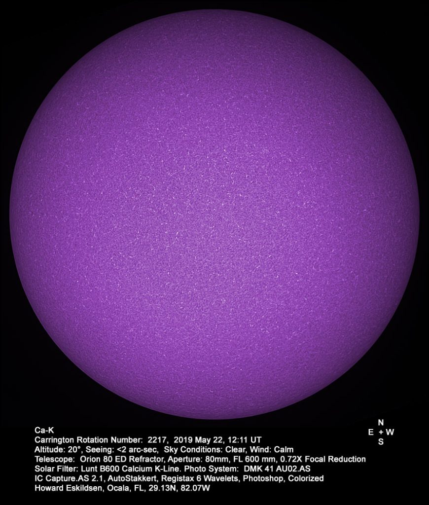 Imagen del Sol tomada el 22 de mayo de 2019