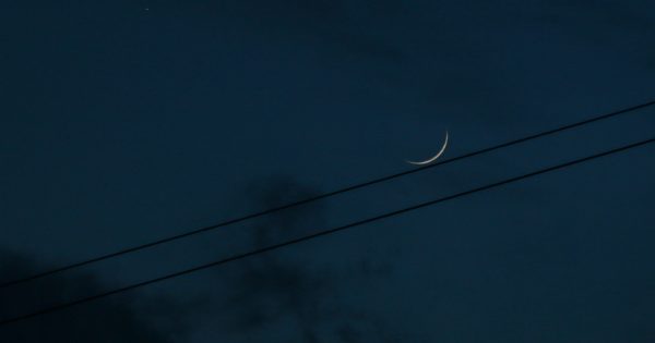 Foto de la conjunción de la Luna y Aldebarán tomada desde Arenys de Munt, Barcelona