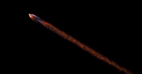 Imagen del Cohete Falcon 9 tomada desde St. Johns, Florida