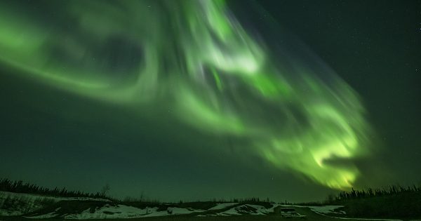 Auroras boreales fotografiadas desde Healy, Alaska