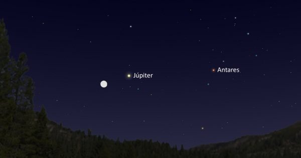 Esta noche se podrá ver la conjunción de la Luna y Júpiter