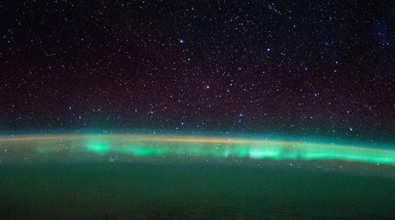 Auroras australes fotografiadas desde la ISS