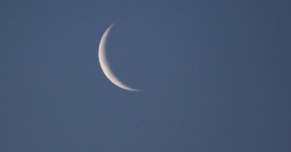 La Luna fotografiada desde Arenys de Munt, Barcelona