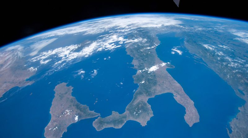 Imagen de Italia tomada desde la Estación Espacial Internacional