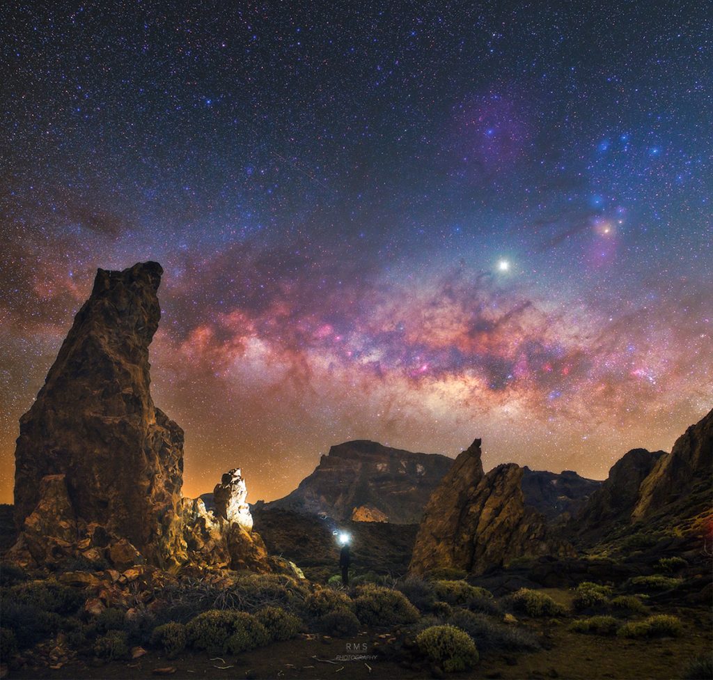 La Vía Láctea fotografiada desde el Parque Nacional del Teide, Tenerife
