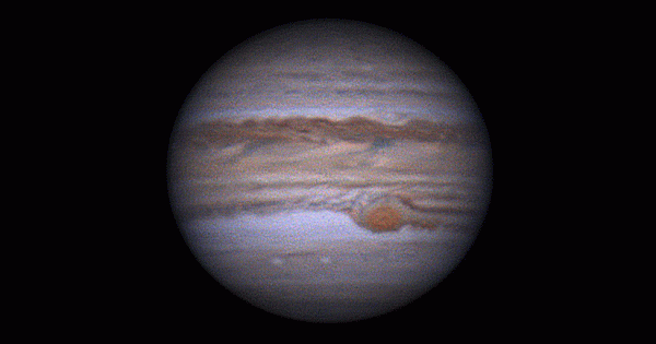 Imagen GIF de Júpiter tomada el 5 de junio de 2019