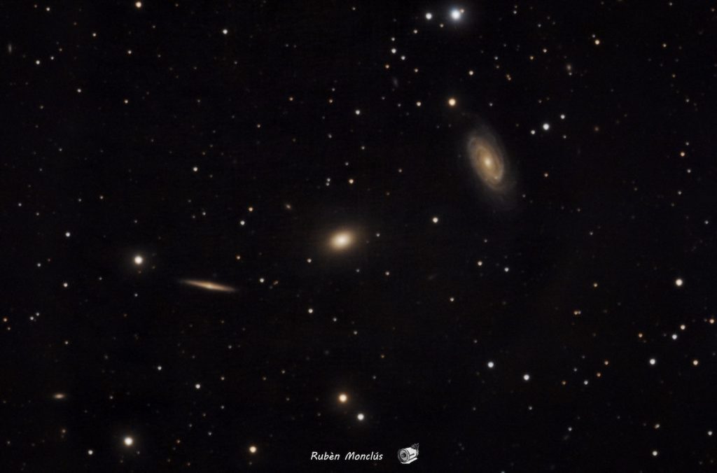 Imagen del Triplete de Draco (NGC 5981, NGC 5982 y NGC 5985)