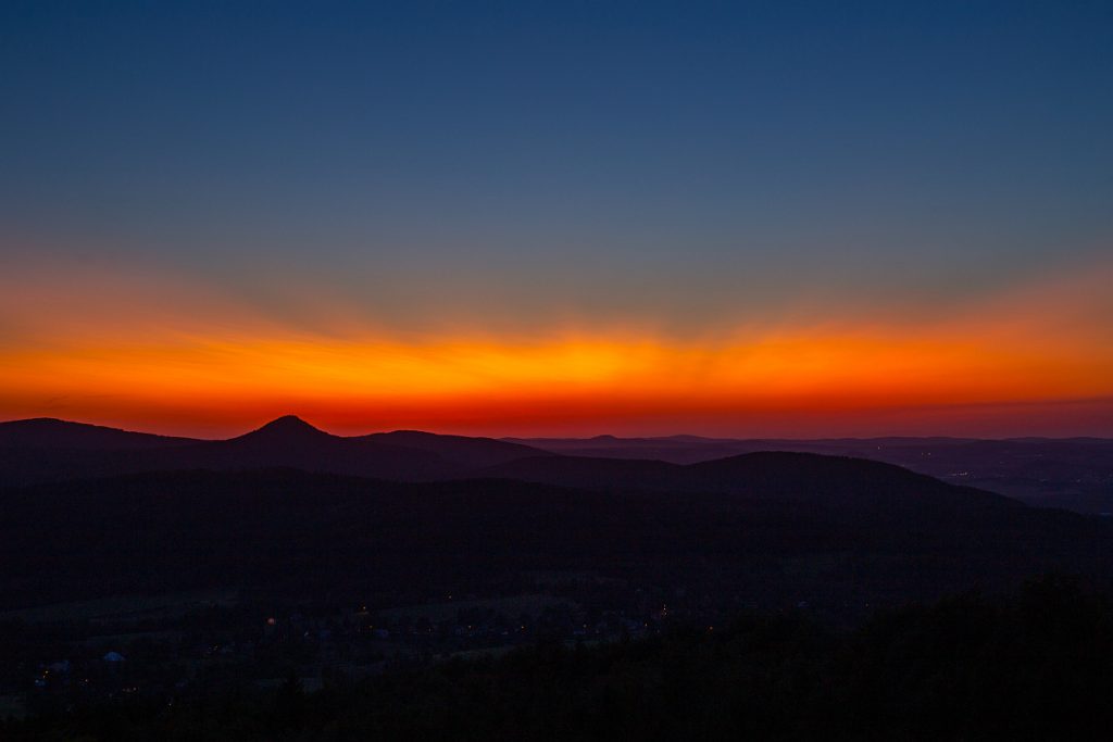 El atardecer fotografiado desde Sajonia, Alemania