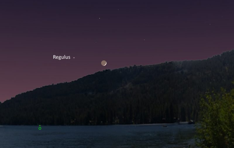 Esta noche se podrá ver la conjunción de la Luna y Regulus