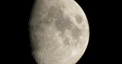 Fotos de la Luna y Júpiter tomadas desde Caracas, Venezuela