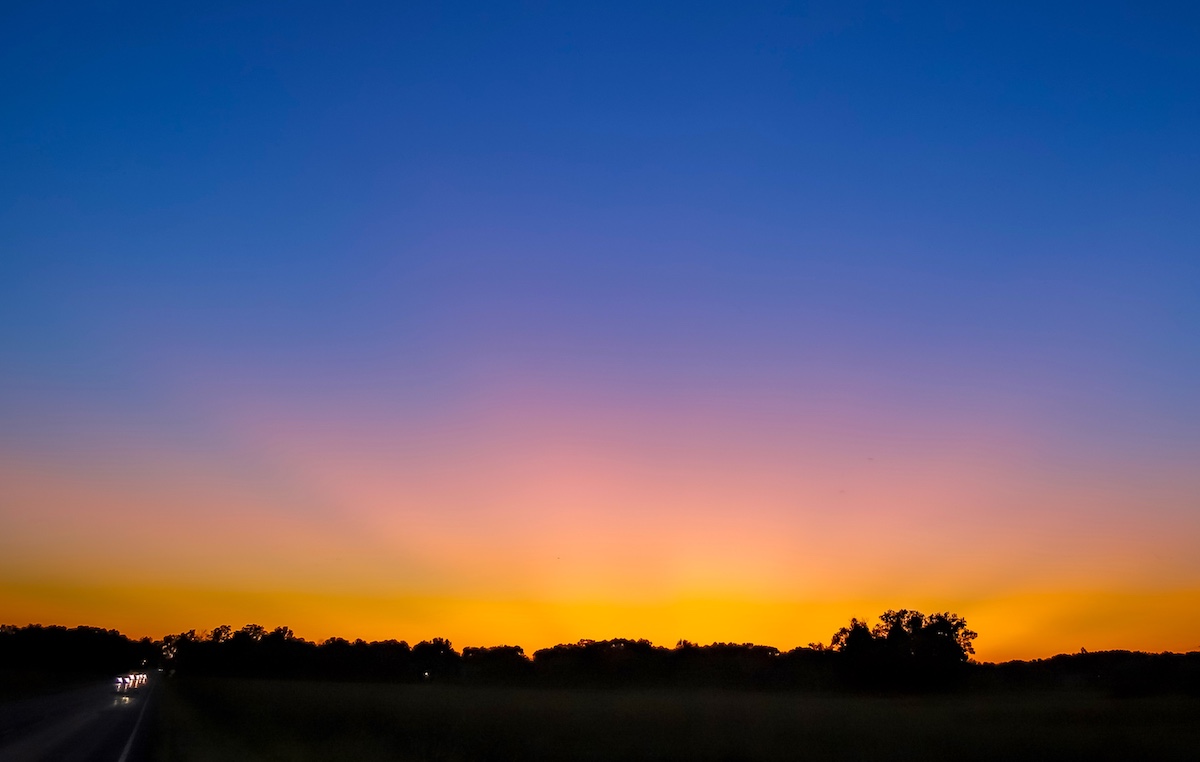 Imagen del atardecer tomada desde Minnesota, Estados Unidos